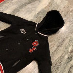 Boys fleece lined baseball jacket